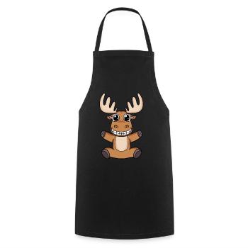 elk - Cooking Apron - black - Front - AI Model Male 185 dark (185cm)