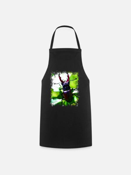 stag beetle - Cooking Apron - black