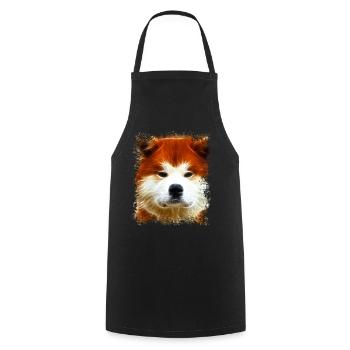Akita - Cooking Apron - black - Front - AI Model Male 185 dark (185cm)