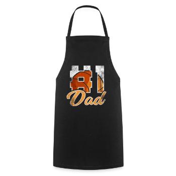 Basketteur papa rétro rétro papa - Tablier de cuisine - noir - Devant - AI Model Male 185 dark (185cm)