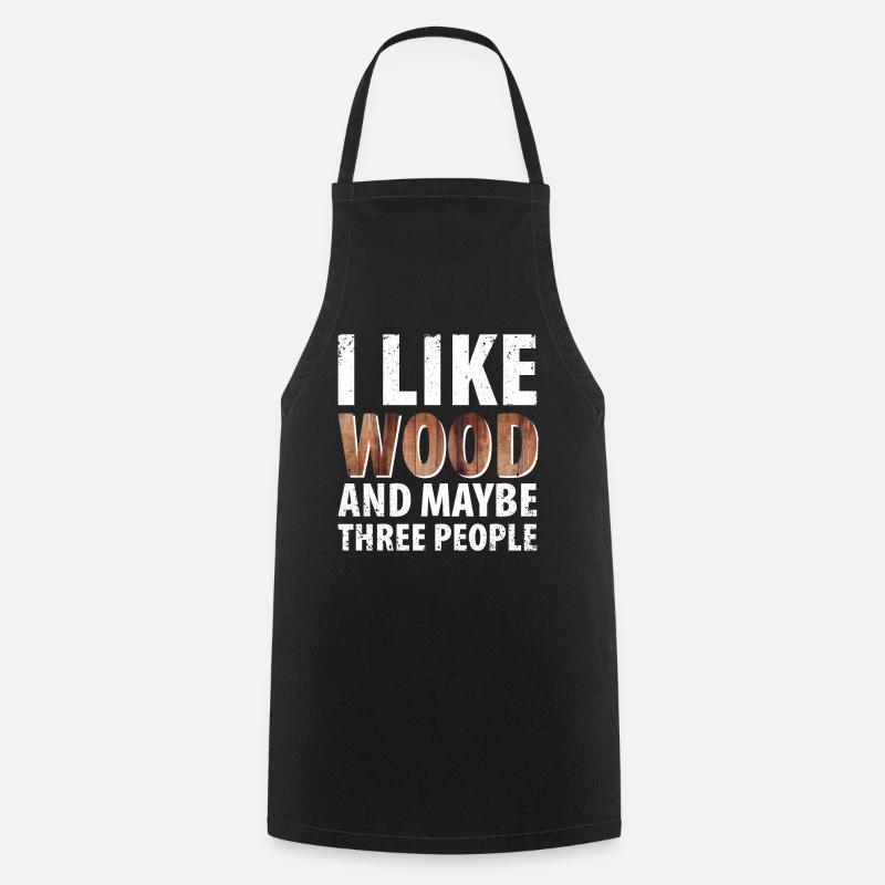 Menuisier Menuisier Chambres Artisans Bois - Tablier de cuisine - noir