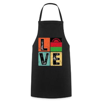 I Love Malawi Malawi Drapeau Malawi - Tablier de cuisine - noir - Devant - AI Model Male 185 dark (185cm)