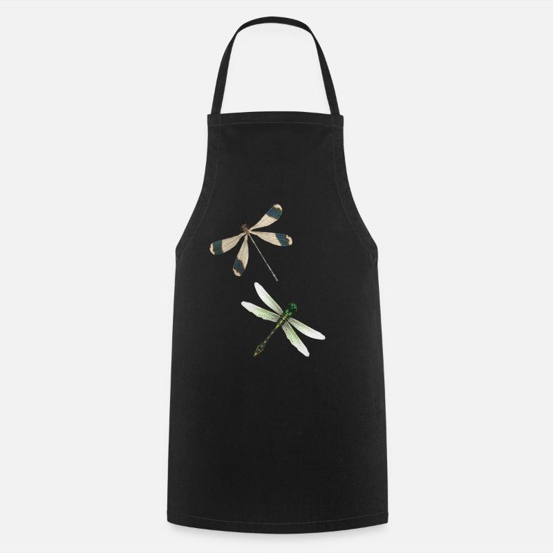 Libelle Insecte Yoga Meditation D’Été Pattern - Tablier de cuisine - noir
