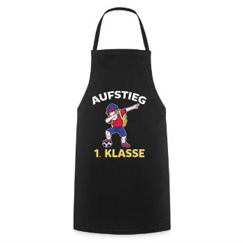 Aufstieg 1. Klasse Einschulung Schulanfänger Fußba - Kochschürze - Schwarz - Vorne - AI Model Male 185 dark (185cm)