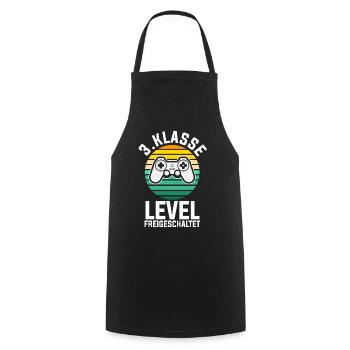 3. Klasse Level Freigeschaltet Zocker Gamer Gaming - Kochschürze - Schwarz - Vorne - AI Model Male 185 dark (185cm)