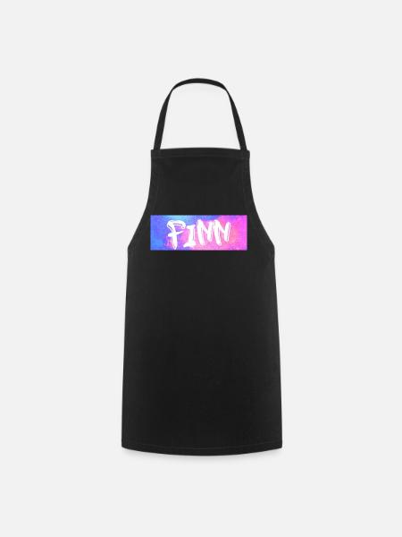 Finn: Neon-Graffiti Galaxie - Kochschürze - Schwarz