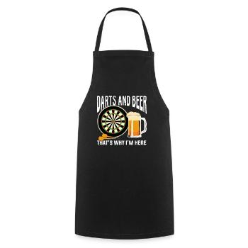 Dart Darts Bier Dartspieler Geschenk - Kochschürze - Schwarz - Vorne - AI Model Male 185 dark (185cm)