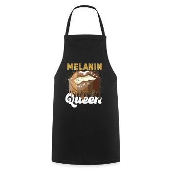 Black Pride Melanin Queen Lips - Tablier de cuisine - noir - Devant - AI Model Male 185 dark (185cm)