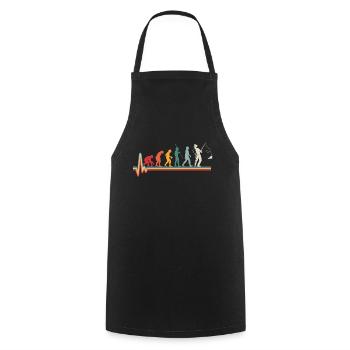 Evolution Angler Heartbeat Retro Gift - Cooking Apron - black - Front - AI Model Male 185 dark (185cm)