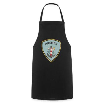 Crête du phare de Brême - Tablier de cuisine - noir - Devant - AI Model Male 185 dark (185cm)