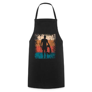 Maître nageur sauveteur retro cadeau - Tablier de cuisine - noir - Devant - AI Model Male 185 dark (185cm)