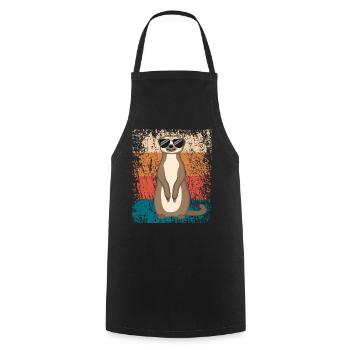 Suricate Drôle Cadeau Dames Hommes Enfants - Tablier de cuisine - noir - Devant - AI Model Male 185 dark (185cm)