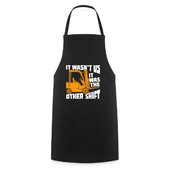 Forklift Logistics Forklift Driver Gift - Cooking Apron - black - Front - AI Model Male 185 dark (185cm)