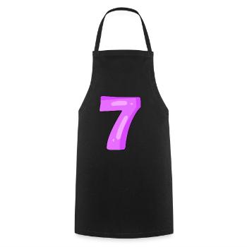 7 violet - Tablier de cuisine - noir - Devant - AI Model Male 185 dark (185cm)