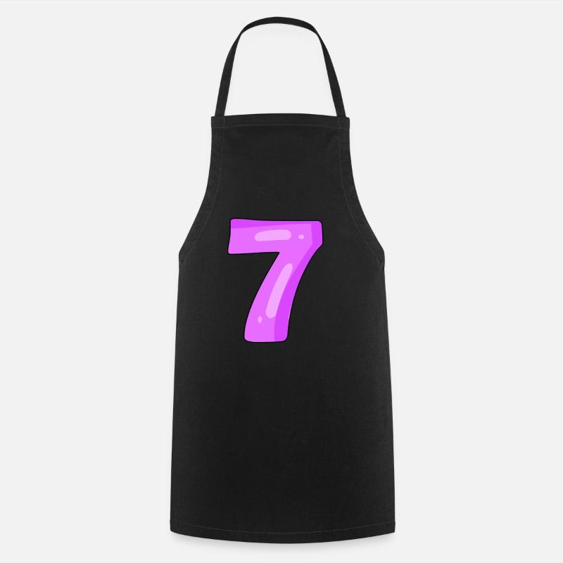 7 purple - Cooking Apron - black