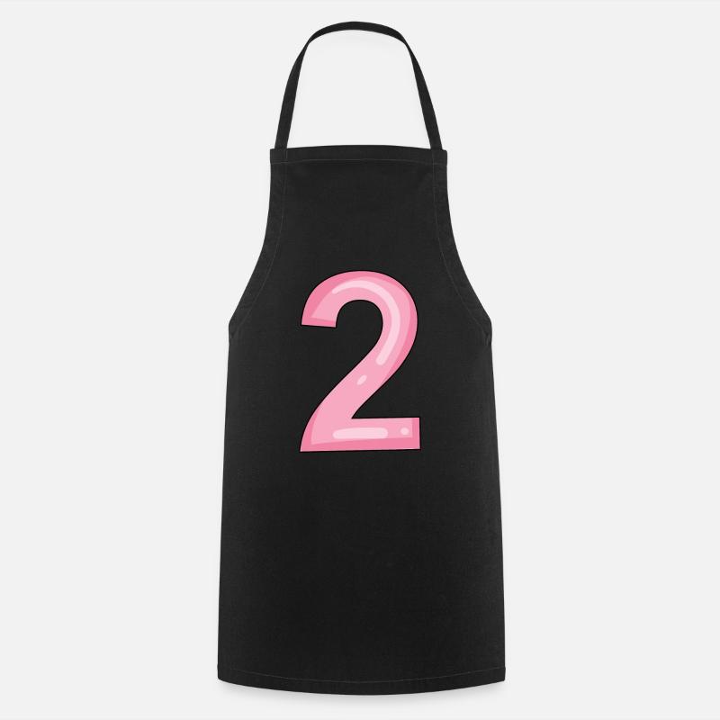 2 rose - Tablier de cuisine - noir
