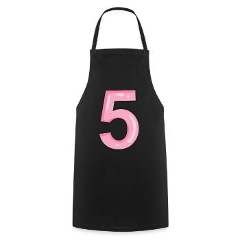 5 Pink - Cooking Apron - black - Front - AI Model Male 185 dark (185cm)