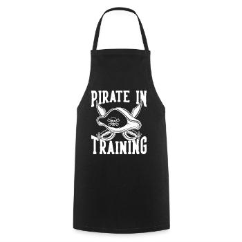 Pirate Skull Buoy Captain Fun Gift - Cooking Apron - black - Front - AI Model Male 185 dark (185cm)