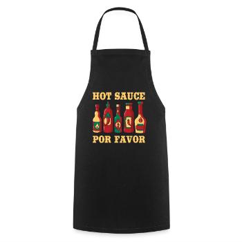 Sharp sauce - Cooking Apron - black - Front - AI Model Male 185 dark (185cm)