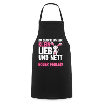 Böses Hasi Klein Lieb Und Nett Halloween Kostüm - Kochschürze - Schwarz - Vorne - AI Model Male 185 dark (185cm)