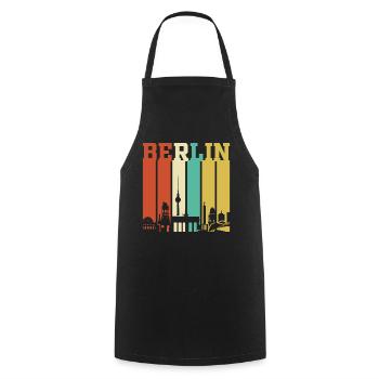 Berlin Berliner Retro Geschenk - Kochschürze - Schwarz - Vorne - AI Model Male 185 dark (185cm)