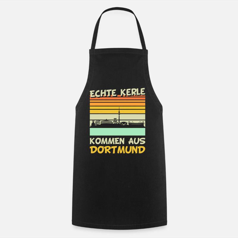 Dortmund Dortmunder Skyline Männer Geschenk - Kochschürze - Schwarz