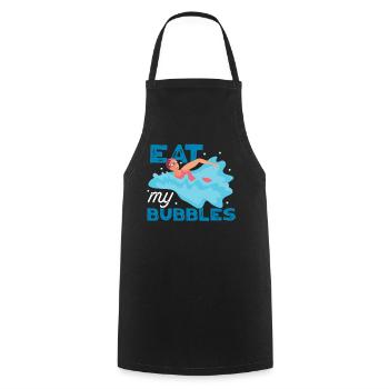 Swimming Swimmer Swim Eat My - Cooking Apron - black - Front - AI Model Male 185 dark (185cm)