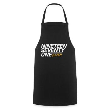 Nineteen Seventy One Established 1971 - Cooking Apron - black - Front - AI Model Male 185 dark (185cm)