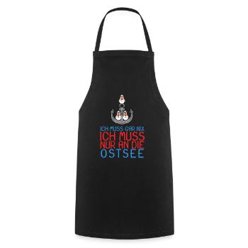 Ostsee Anker Möwe Geschenk - Kochschürze - Schwarz - Vorne - AI Model Male 185 dark (185cm)