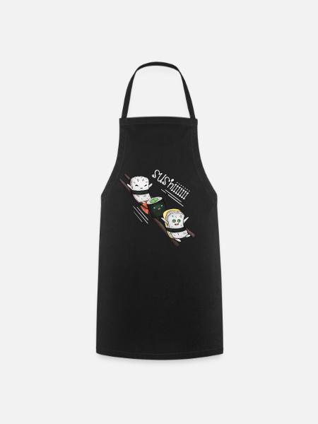 Sushi-Schlitten - Kochschürze - Schwarz