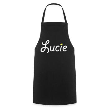 Lucie - Kochschürze - Schwarz - Vorne - AI Model Male 185 dark (185cm)