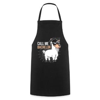 Call Me Bachelor Bachelor Graduates - Cooking Apron - black - Front - AI Model Male 185 dark (185cm)