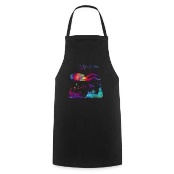 Scuba Diving Diver Girl Tie Dye - Kochschürze - Schwarz - Vorne - AI Model Male 185 dark (185cm)