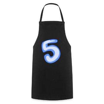 5 Bleu - Tablier de cuisine - noir - Devant - AI Model Male 185 dark (185cm)