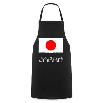 FLAGGE. JAPAN. JAPAN. ASIEN. ASIATISCH. SPORT - Kochschürze - Schwarz - Vorne - AI Model Male 185 dark (185cm)