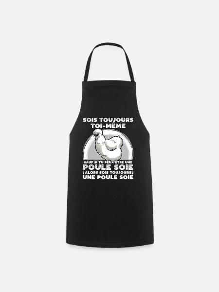 Poule Soie - Tablier de cuisine - noir