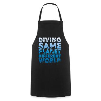 Scuba Diving Diver Diving Same - Cooking Apron - black - Front - AI Model Male 185 dark (185cm)