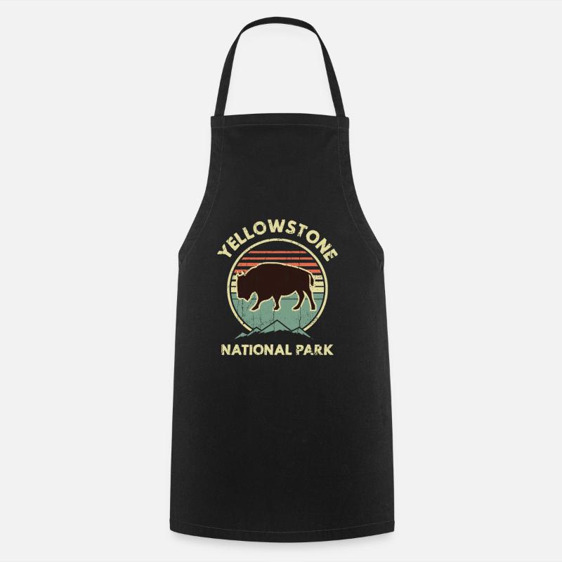 Parc national de Yellowstone Bison - Tablier de cuisine - noir