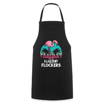 Flamingo Pink Flamingo Flamingo Gift - Cooking Apron - black - Front - AI Model Male 185 dark (185cm)
