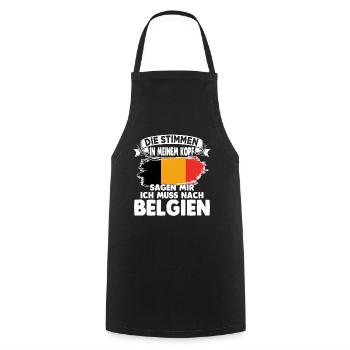Belgisch Belgier Belgien - Kochschürze - Schwarz - Vorne - AI Model Male 185 dark (185cm)