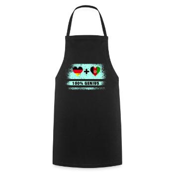 Germany and Afghanistan Genial / Gift - Cooking Apron - black - Front - AI Model Male 185 dark (185cm)