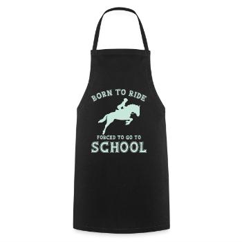 Born to ride forced to go to school - Cooking Apron - black - Front - AI Model Male 185 dark (185cm)