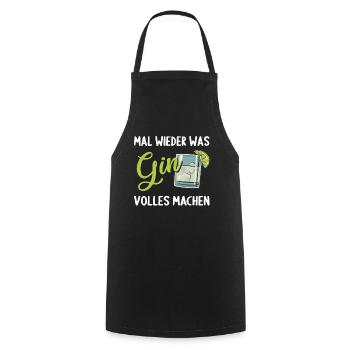 Gin Mal wieder was Ginvolles machen Gin - Kochschürze - Schwarz - Vorne - AI Model Male 185 dark (185cm)
