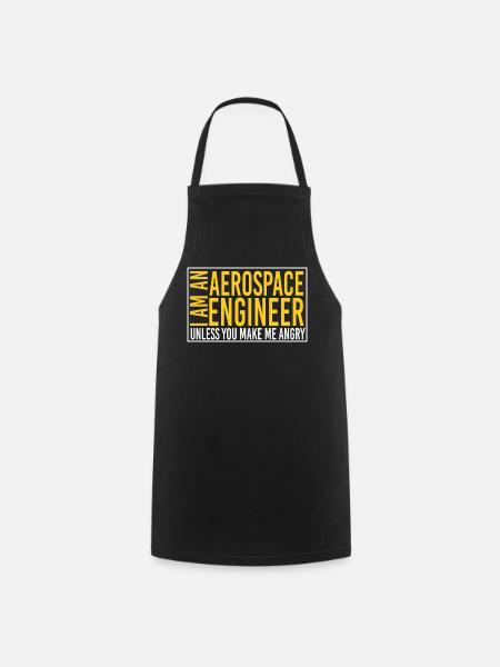 Angry Aerospace Engineer Tee - Cooking Apron - black