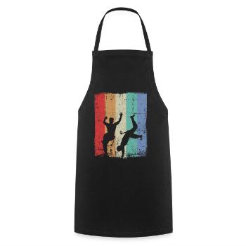 Capoeira - Tablier de cuisine - noir - Devant - AI Model Male 185 dark (185cm)