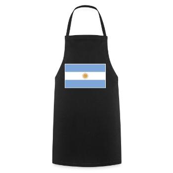 Argentinien Flagge mi tweiße Umriss - Kochschürze - Schwarz - Vorne - AI Model Male 185 dark (185cm)
