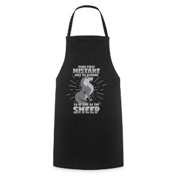 Wolf in sheep's clothing - Cooking Apron - black - Front - AI Model Male 185 dark (185cm)