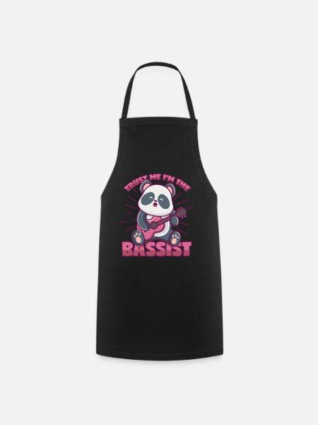 Panda Bass rengaine pour les bassistes et les bassistes - Tablier de cuisine - noir