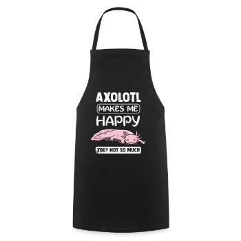 Axolotl Aquarium - Tablier de cuisine - noir - Devant - AI Model Male 185 dark (185cm)