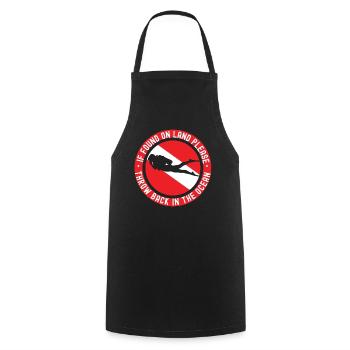 Scuba Diving Diver If Found On - Cooking Apron - black - Front - AI Model Male 185 dark (185cm)